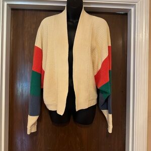 CAbi Multicolor Open Front Cardigan